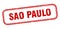 Sao Paulo stamp. Sao Paulo grunge isolated sign.