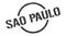 Sao Paulo stamp. Sao Paulo grunge round isolated sign.