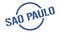 Sao Paulo stamp. Sao Paulo grunge round isolated sign.