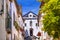 Sao Pedro Church Narrow White Street Obidos Portugal