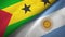 Sao Tome and Principe and Argentina two flags