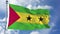 Sao Tome and Principe Flag in a Blue Sky