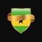 Sao Tome and Principe flag Golden badge design vector