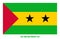 Sao Tome and Principe Flag Vector Illustration on White Background. National Flag