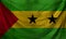 Sao Tome and Principe Wave Flag Close Up