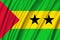 Sao Tome And Principe waving flag illustration.