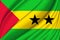 Sao Tome And Principe waving flag illustration.