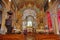 SAO VICENTE, MADEIRA, PORTUGAL - DECEMBER 19, 2021: The interior of  Igreja Matriz Parish Church with paintings on the ceiling