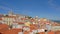 Sao Vinte curch above red Rooftops of Lisbon, Portugal