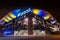 SAP-Arena in Mannheim, Germany, during a handball match without spectators