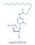 Sapacitabine cancer drug molecule nucleoside analog. Skeletal formula.
