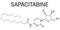 Sapacitabine cancer drug molecule. Nucleoside analog. Skeletal formula.