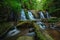 Sapan Waterfall Namtok Sapan 1st floor is  most beautiful waterfall of NAN province.  Khun Nan National Park, Sapan village,