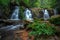 Sapan Waterfall Namtok Sapan 1st floor is  most beautiful waterfall of NAN province.  Khun Nan National Park, Sapan village,