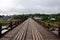 Saphan Mon wooden bridge in morning time