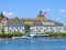 Saphir boat at a pier on Lake Lucerne