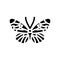 sapho longwing insect glyph icon vector illustration