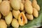 Sapodilla fruit pile in the market