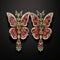 Sapphire Butterfly Earrings With Floral Motifs By Lennart Jagdmuller
