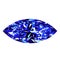 Sapphire Marquise Cut Over White Background