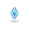 Sapphire Precious stone flat icon