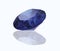 Sapphire Realistic Vector Illustration. Blue Jewelry. On White Background