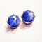 Sapphire Stud Earrings: Detailed Illustrations On Watercolor Paper