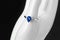 Sapphire teardrop and Diamond 14 karat white gold ring