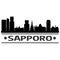 Sapporo city Icon Vector Art Design Skyline