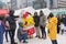 Sapporo, Japan - February 2017: The 68th Sapporo Snow Festival at Odori Park