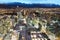 Sapporo, Japan, January 28, 2018: Dusk hour aerial view of central Sapporo city Hokkaido Japan during winter