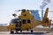 SAR rescue helicopter of the Dutch coast guard is ready for take