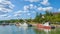 The SAR Search and Rescue speed boats Pg M12 and Pg M11 operated by The Southwest Finland Emergency Services moored at pier in