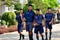 Saraburi, Thailand: Thai Schoolboys at Temple