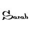 Sarah female name street art design. Graffiti tag Sarah. Vector art.