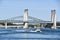 Sarah Mildred Long Bridge and Piscataqua River Bridge in Portsmouth, New Hampshire