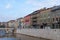 Sarajevo Bosnia & Herzegovina - October 2017: Tourist crowded Mostar along Neretva River in Bosnia & Herzegovina