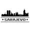 Sarajevo Bosnia Silhouette Icon Vector Art Flat Shadow Design Skyline City Silhouette Template Logo