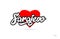 sarajevo city design typography with red heart icon logo
