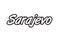 sarajevo europe capital text logo black white icon design