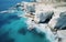 Sarakiniko From Above Greece Unique Coastal Beauty. Generative AI