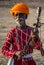 Sarangi player in Pushkar fair, Rajasthan, India