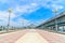 The Sarasin Bridge with blue sky background