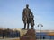 Saratov Region, Marks, Russia, - Nov, 2021: Monument to the Norwegian polar explorer Fridtjof Wedel-Jarlsberg Nansen