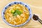 Sarawak laksa, spicy noodle in curry flavoured curry, popular in Malaysia