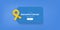 Sarcoma cancer awareness month concept horizontal banner design template with yellow ribbon and text isolated on blue