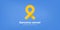Sarcoma cancer awareness month concept horizontal banner design template with yellow ribbon and text isolated on blue