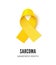 Sarcoma cancer awareness ribbon vector illustration isolated