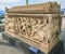 Sarcophagus in the archaeological site of Eleusis in Attica Greece