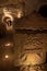 Sarcophagus with Ark of the Covenant carved relief in the Cave of the coffins at Bet She`arim in Israel catacombs wi